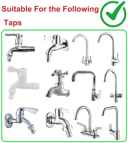 3.28ft/1m Sink Spray Rubber Hose,Sink Hose Attachment for Faucet - Image 3