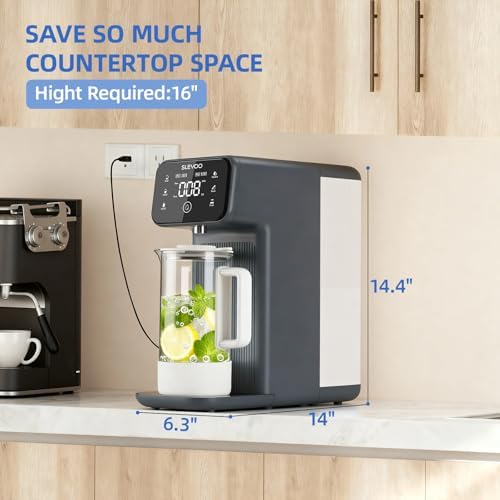 Slevoo Countertop RO Water Filter System with Remineralization, TDS Display - Image 4