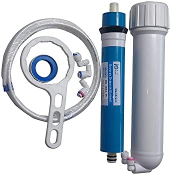 Huining Reverse Osmosis Membrane RO Membrane Housing Kit with 1/4 Quick Connector,Check valve,Water Pipe,Wrench Whole Set for Residential Household Hospital Water Filtration System (75GPD) by HUINING