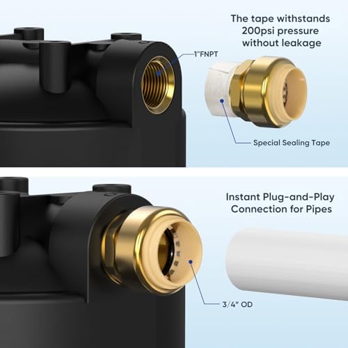 Whole House Water Softener Alternative, 4-Layer Scale Prevention Filter with 25,000 Gallons Capacity, Reduces Chlorine and Prevents Scale Buildup on Shower Head, Dishwasher, and More - Image 7
