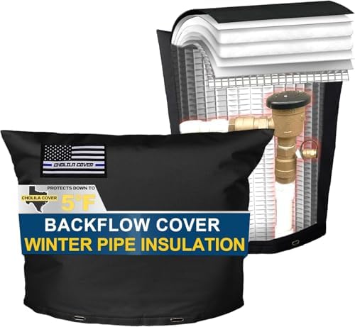Insulated Backflow Preventer Cover, 36" W x 24" H, Flag-Black by CholilaCover