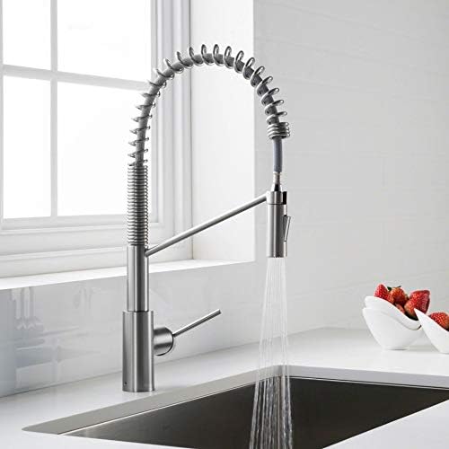KRAUS Oletto Commercial Style Single Handle Pull Down Kitchen Faucet with QuickDock Top Mount Installation Assembly in Chrome, KPF-2631CH - Image 3