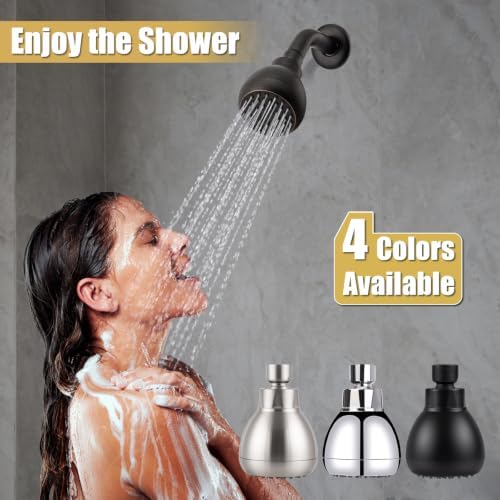 AISOSO Fixed Shower Head High Pressure 2PCS 3" Showerhead Oil Rubbed Bronze - Image 7