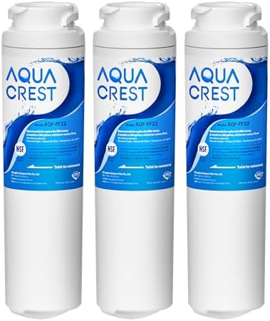 AQUA CREST MSWF NSF 42&372 Refrigerator Water Filter, 3 Pack by AQUACREST