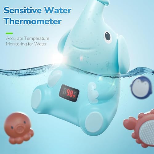 G-WACK Baby Bath Toys Shower Head Sprayer with Water Thermometer for New Borns, Toddlers and Kids | Baby Accessories, and Essentials in Bathtub or Sink | Shampoo Bath Rinser | USB Rechargeable-V2 - Image 2