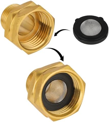 20 Pcs Hose Filter Washers, Garden Hose Filter Gasket Ruber Washers with Stainless Steel Screen, Fittings for 3/4'' Garden Hose Connector & 5/8" Washing Machine - Image 6