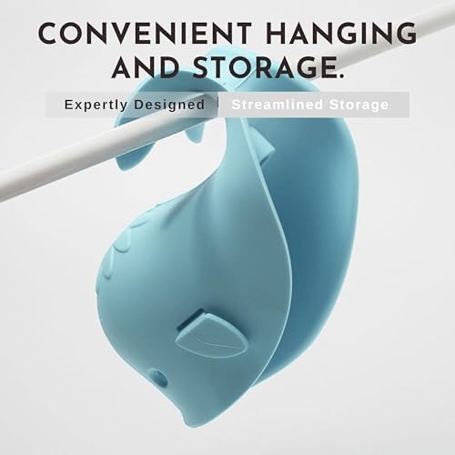 Bath Spout Cover for Bathtub,Baby Shower Protector Cover A Fun Way to Protects Baby from Bumping Head During Bathing Time Cute Soft Whale Design Making for Enjoyable Safe Baths (Mint Blue) - Image 3