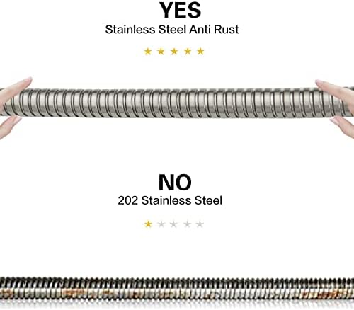 RUMOSE 118 inches Extra Long Shower Hose, Nickel - Image 4