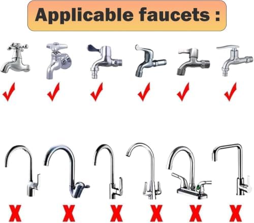 2m/6.56ft Pet Sink Spray Hose Portable Garden/Tub Faucet Sprayer Handheld Hose Faucet Shower for Bathing Baby,Pets,Washing Hair,Rinsing Vegetables - Image 3