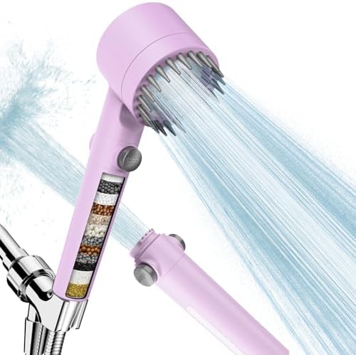 Filtered Shower Head with Handheld,High Pressure Shower Heads Filter by Sipaote