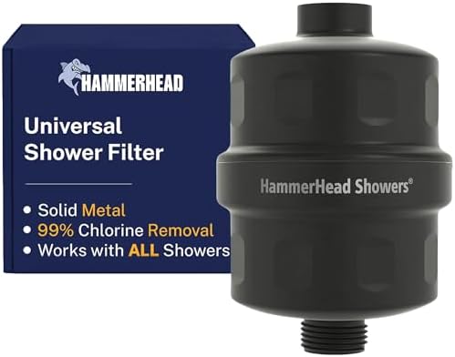 Hammerhead Metal Shower Head Filter, KDF-55 Removes Chlorine & Chemicals by HammerHeadShowers