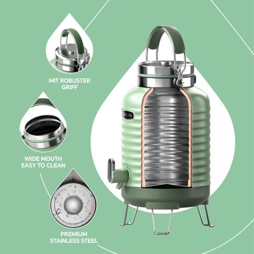 IDEUS Insulated Beverage Dispenser 1.4gal, Drink Container Ivy Green - Image 3