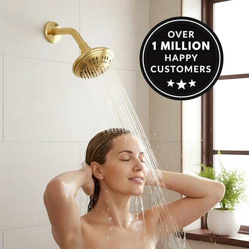 Aqua Elegante 6 Function Luxury Shower Head - 1.8 GPM - Polished Brass - Image 7