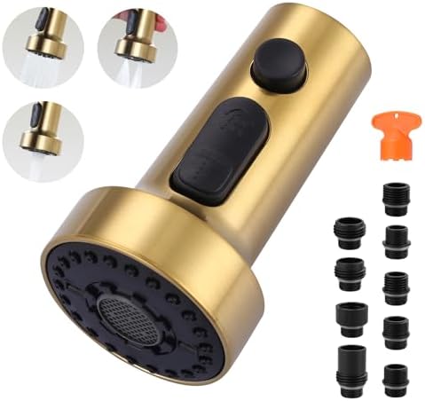 ARCORA Pull Down Kitchen Faucet Head Replacement with 13 Adapters, 3 Modes by ARCORA