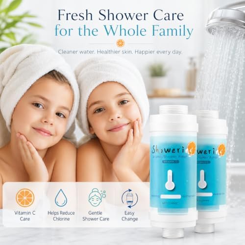 2 pack,Generic Vitamin C Shower Head Filter, Remove Chlorine & Impurities, Easy Installation, Filtered Shower Water for Healthier,Rosemary scented - Image 4