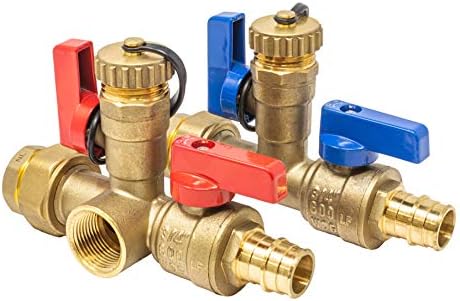 3/4 inch Expansion PEX Tankless Water Heater Isolation Valve Kit(Not Crimp PEX), with Pressure Relief Valve, FNPT x Expansion PEX A, 3/4'' Service Valve for Rheem, Rinai, Navien - Image 2