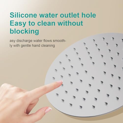 All Metal 6Inch Rain Shower Head - Heavy Duty Stainless Steel, Easy Install, High Water Flow, Ultra-Thin Modern Design for Bathroom (Brushed Nickel) - Image 6