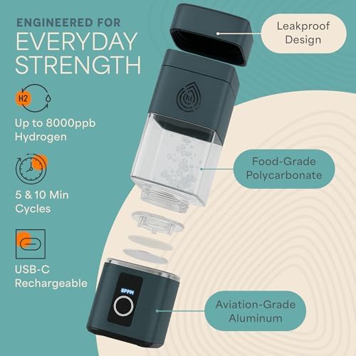 Lifepro HydroLife Hydrogen Water Generator Portable Bottle with SPE/PEM - Image 5