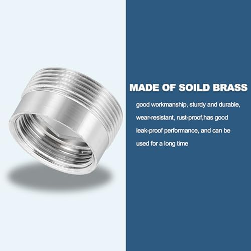 uxcell Faucet Aerator Adapter, M18 Female to M22 Male with Washer, 13mm Length - Image 4