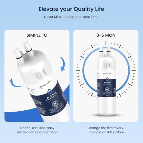 GLACIER FRESH EDR1RXD1 Water Filter Compatible with W10295370A, 4 Pack - Image 7