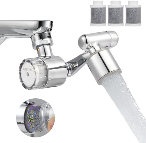 Water Filter for Sink Faucet,1080° Rotating Tap Extender by PureTake