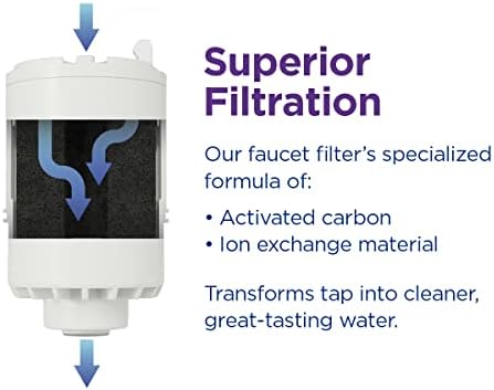 PUR Horizontal Faucet Mount Water Filtration System with Lead Reducing Filter for Cleaner, Filtered Tap Water, Lasts 100 Gallons, Sink Water Filter, Fits Most Kitchen or Bathroom Faucets, Black - Image 3