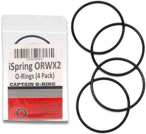 Captain O-Ring – Replacement ORWX2 O-Rings for iSpring WSP WSPSL Series Spin Down Sediment Water Filter (4 Pack) by CaptainO-Ring