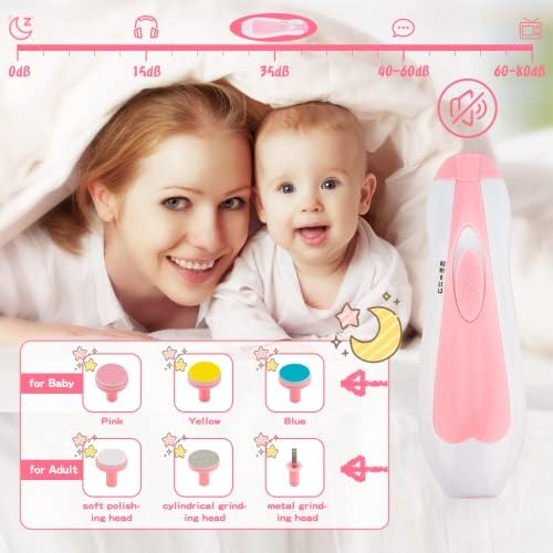 Infant Grooming Essentials: Electric Safety Nail Trimmer, Nasal Aspirator, Hair Brush, Comb, Nail Clipper (27 Piece Safety Care Set for Newborns - Pink) - Image 2