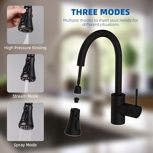 Hibbent NSF/ANSI/CAN 61 & 372 Certified Pull Down Kitchen Faucet Head - Image 2