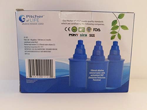 Pitcher of Life Alkaline Water Pitcher Replacement Filters - 3 Pack - Image 2