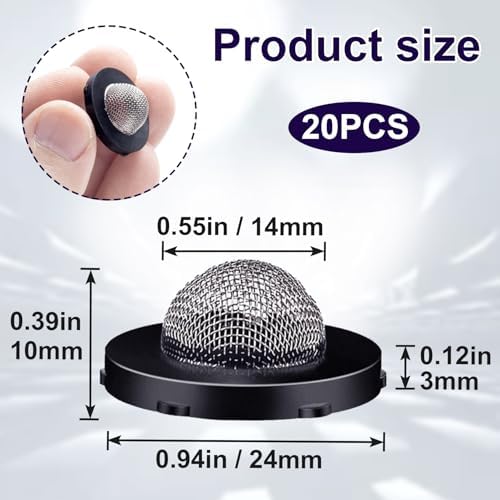 20PCS Hose Water Filter Washers, Inlet Hose Washer with Screen - Image 2