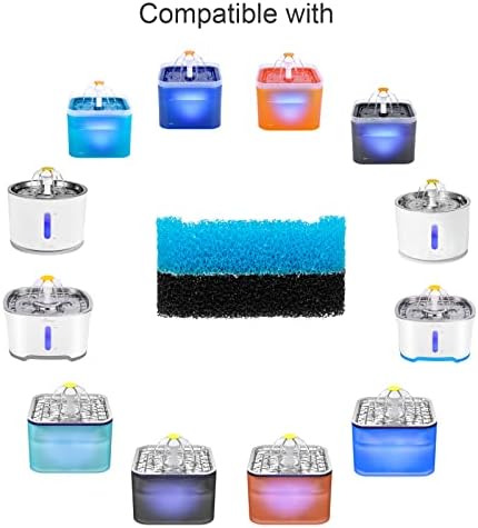 Wonder Creature Cat Water Fountain Sponge Foam Filter Replacement 4 Pack - Image 2