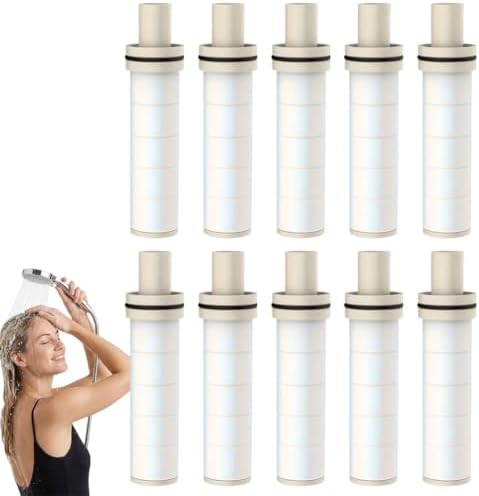 10 Piece Travel Shower Filter Cartridge Replacement, PP Cotton Portable Handheld Shower Water Filter Cartridge, Can Provide Cleaner Water Anytime, Anywhere by Unknown