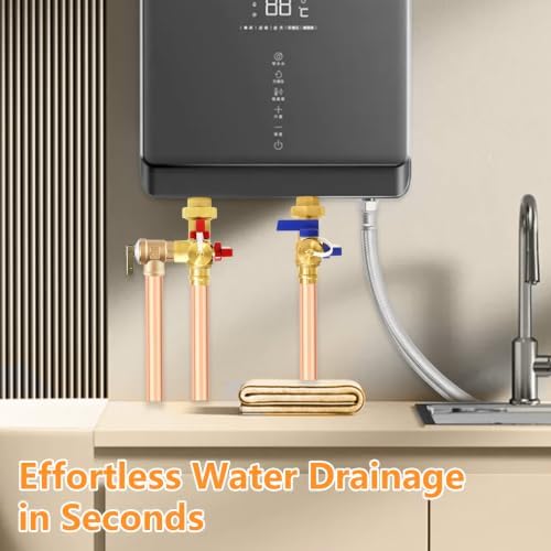 1PC HeSun 3/4" Press Tankless Water Heater Service Valve Kit(Tool055-1) - Image 6