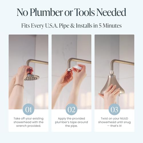 NUUD Filtered Shower Head | Removes Chlorine for Healthier Hair & Skin - Image 4