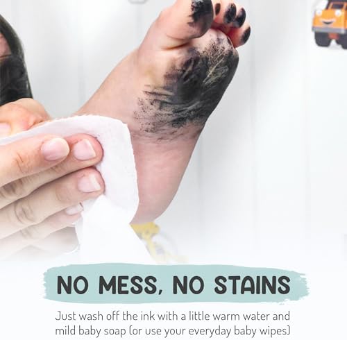 Baby Hand and Footprint Kit by Forever Fun Times | Get Hundreds of Detailed Prints with One Baby Safe Ink Pad | Easy to Clean, and Works with Any Paper or Card | Clean and Safe (Big Green) - Image 6