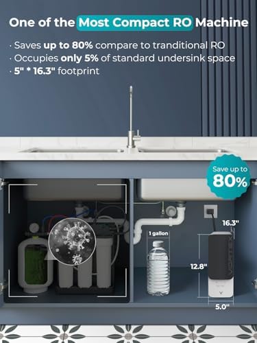 VIOMI V6 600GPD Under Sink Tankless Reverse Osmosis Water Filtration System - Image 4