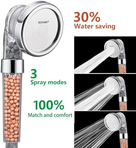 Nosame Shower Head with Hose Holder, Filter Filtration High Pressure - Image 4