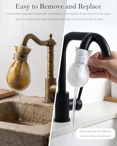 100 Packs Faucet Filter Cotton Pouch Kit,Universal Replaceable - Image 4