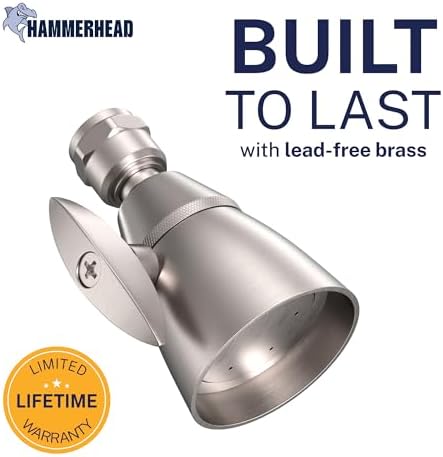 HammerHead Metal High Pressure Shower Heads 2 Inch Flow Boosting Showerhead - Image 2