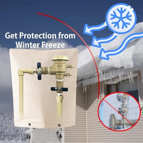 Urby 5 Layer Sprinkler Covers for Outside, Back Flow Covers for Winter Freeze and Intense Sun Protection, Outdoor Pipe Insulation Cover. [Sand Stone Color] 20x24in - Image 2
