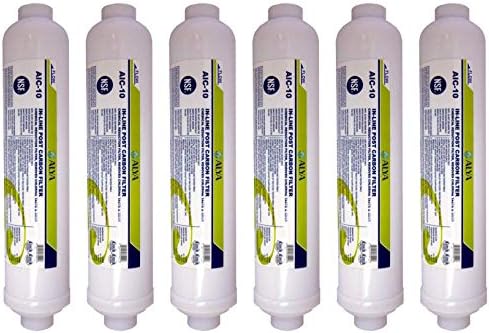 LASCO 37-1821 Ice Maker Inline Filter with 1/4-Inch Compression Connection, Silver, 6 Pack by LASCO