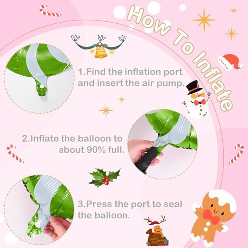 Nutcracker Christmas Balloon Garland Arch Kit, 112Pcs Green Pink and White Gold Latex Balloons with Candy Cane Mylar Foil Christmas Balloon for Girls Xmas Birthday New Year Candyland Party Decorations - Image 6