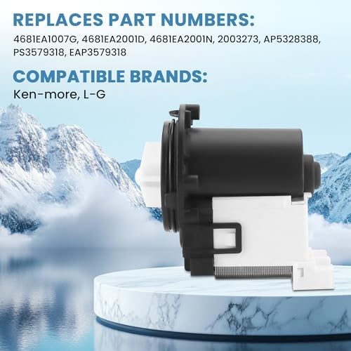 4681EA2001T Washer Drain Pump Assembly Fit for L-G & Ken-more Washer Drain Pump OEM Motor Replaces AP5328388, 4681EA1007G, 2003273, 4681EA1007D by MIFLUS - Image 4