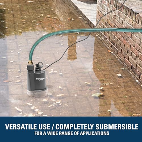 Superior Pump 91250 1800GPH Thermoplastic Submersible Utility Pump with 10-Foot Cord, 1/4 HP - Image 5