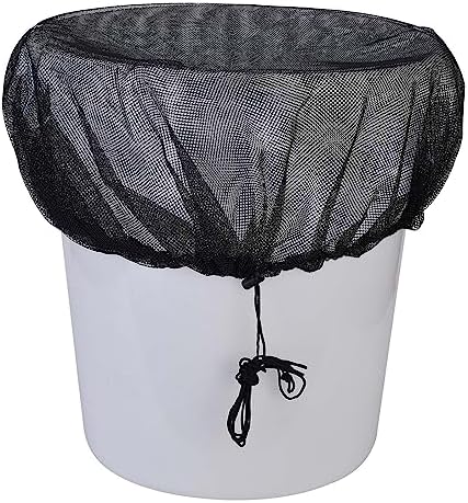 Rain Bucket Netting Screen Covers with Drawstring Rain Barrels Netting Screen Covers Keep and Debris Out - Image 4