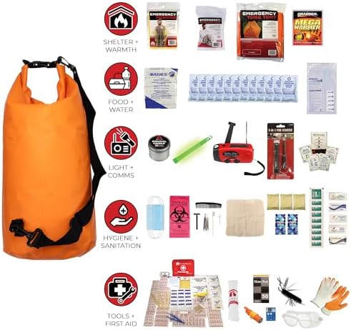 1 Person 72 Hr Comfort Survival Kit - Emergency Go Bag, Food, Water, Tools - Image 2