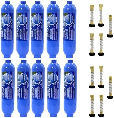 South Bend Components RV Water Filter, Inline System for Camper, Boat, Yacht Use, NSF Certified, Includes 3/4" Flexible Hose Protector, Compatible with Camco 40043, 40013, 4004, (10-Pack) by SouthBendComponents