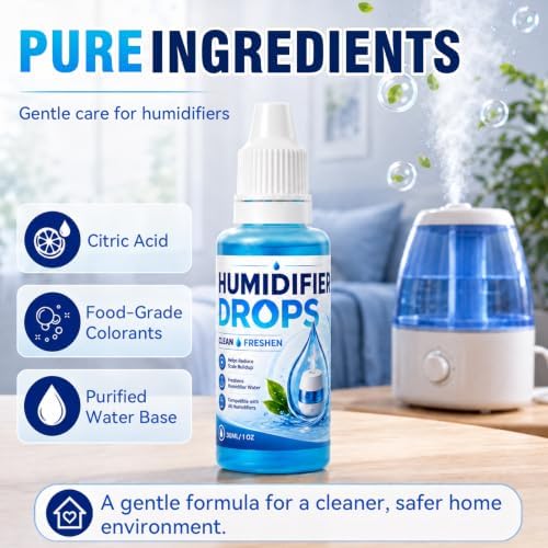 Humidifier Cleaner Drops, Slows Scale and Mineral Buildup, 3 x 30ml Bottles - Image 5