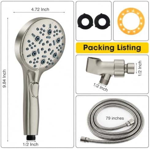 High Pressure Shower Head with Handheld,Power Wash & Auto Reset - Image 6